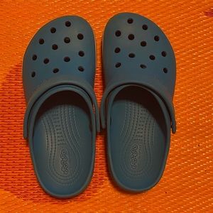 blue crocs. size 8 women’s. barley worn.